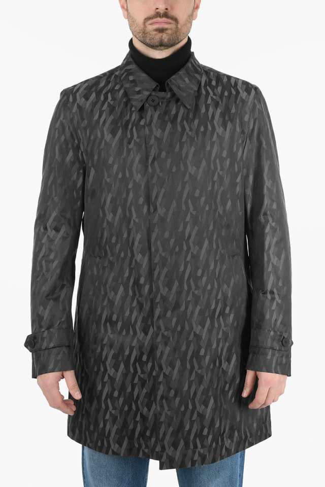 HUGO BOSS ヒューゴボス Gray コート 50332451 10196159 030 メンズ PRINTED SINGLE BREASTED  COAT WITH HIDDEN BUTTONS 【関税・送料無｜au PAY マーケット