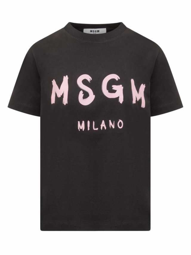 MSGM エムエスジーエム ブラック BLACK Tシャツ レディース 秋冬2023