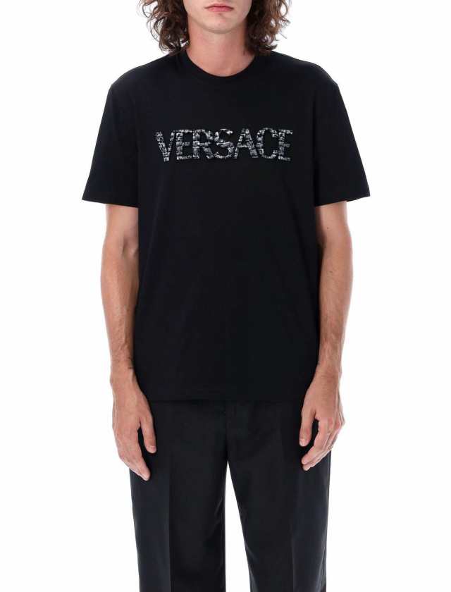 VERSACE ヴェルサーチ ブラック Nero Tシャツ メンズ 秋冬2023