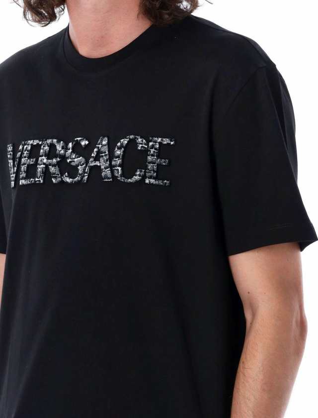 VERSACE ヴェルサーチ ブラック Nero Tシャツ メンズ 秋冬2023