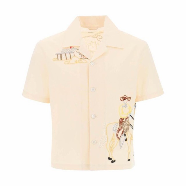 BODE ボーディ Beige Bode beaded buckaroo short sleeve shirt シャツ メンズ 春夏2023  MRS23SH082 【関税・送料無料】【ラッピング無料｜au PAY マーケット