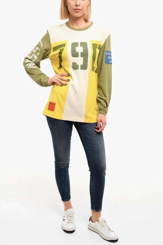 DIESEL ディーゼル トップス A05282 0JBAT 129A メンズ COLORBLOCK LONG-SLEEVED T-SHIRT  WITH PRINT 【関税・送料無料】【ラッピング無｜au PAY マーケット