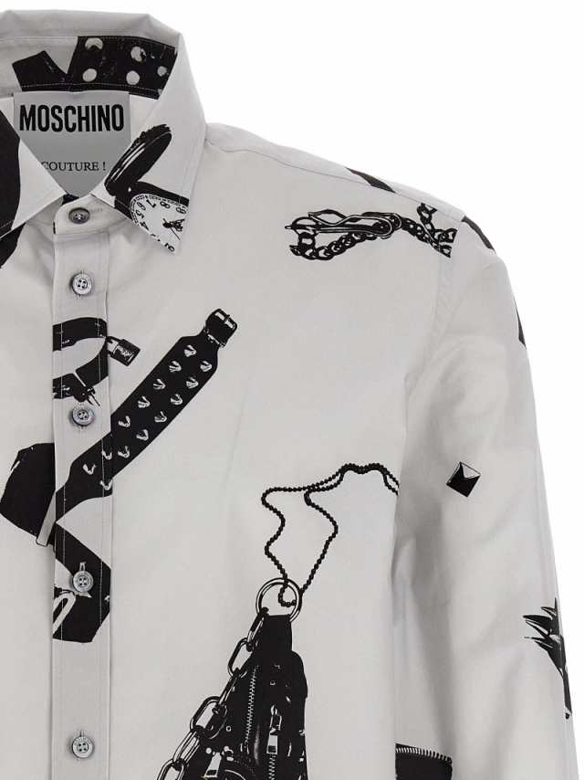 MOSCHINO モスキーノ GREY/BLACK シャツ メンズ 秋冬2023 7059 A0217 1484 【関税・送料無料】【ラッピング無料】  ia｜au PAY マーケット