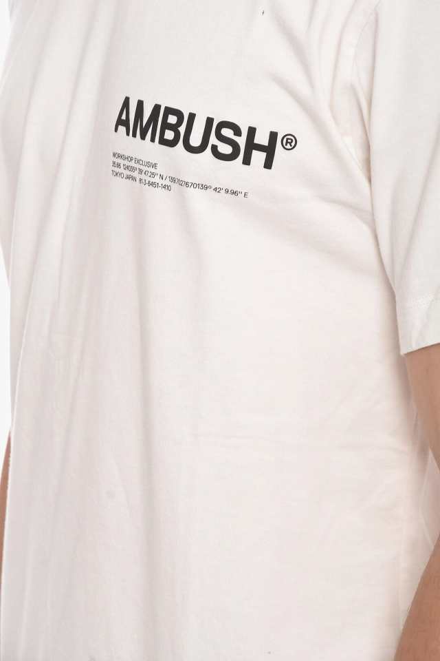 AMBUSH アンブッシュ White トップス BMAA007F21JER0010310 メンズ CREW NECK WORKSHOP COTTON  T-SHIRT 【関税・送料無料】【ラッピング｜au PAY マーケット