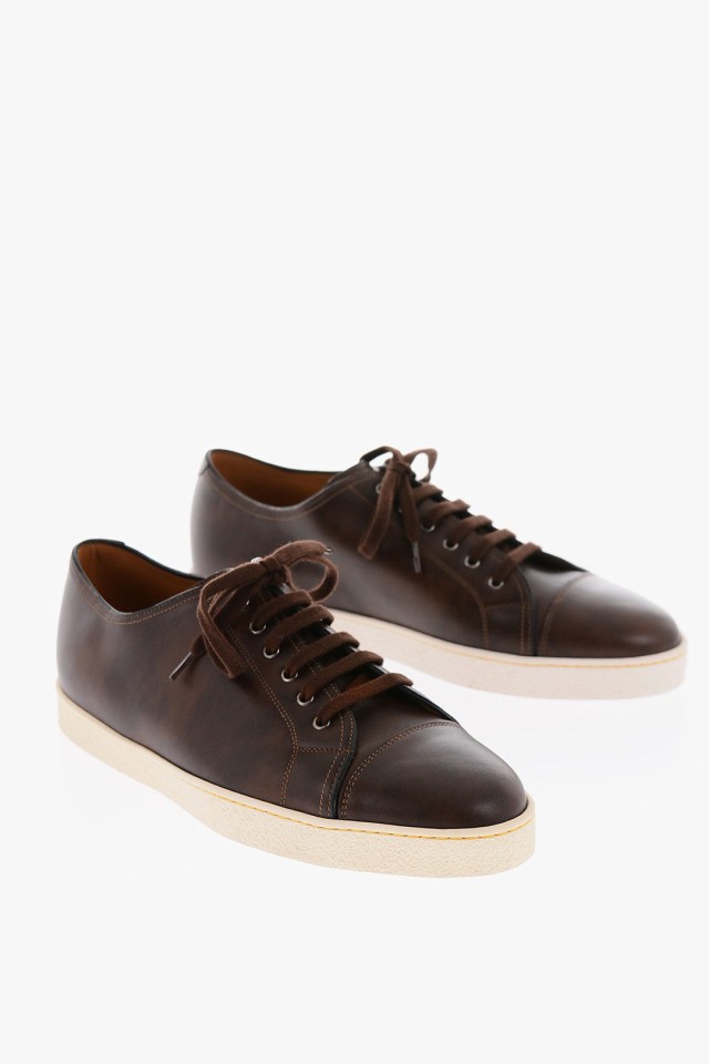 JOHN LOBB ジョンロブ Brown スニーカー LEVAHMUSEUM/DARKBROWN メンズ LEATHER LEVAH MUSEUM  SNEAKERS 【関税・送料無料】【ラッピング｜au PAY マーケット