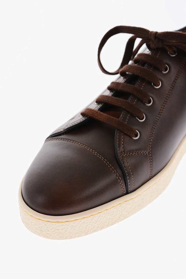 JOHN LOBB ジョンロブ DARKBROWN SNEAKERS dk メンズ MUSEUM LEATHER