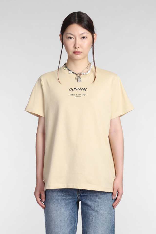 GANNI ガニー ベージュ beige Tシャツ レディース 秋冬2023 T3531531