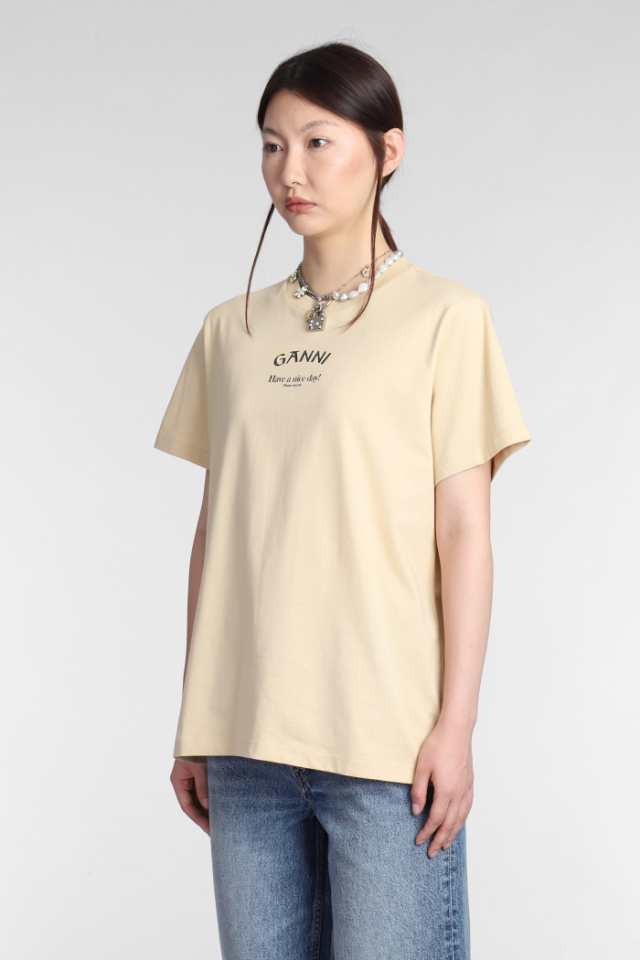 GANNI ガニー ベージュ beige Tシャツ レディース 秋冬2023 T3531531