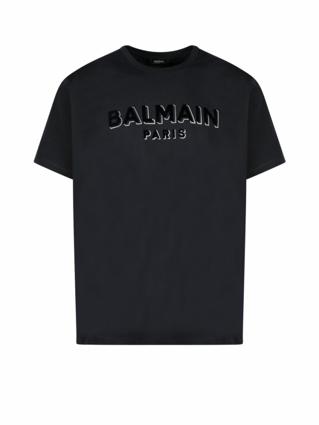 バルマン メンズ Tシャツ トップス Logo T-shirt NOIR BLANC