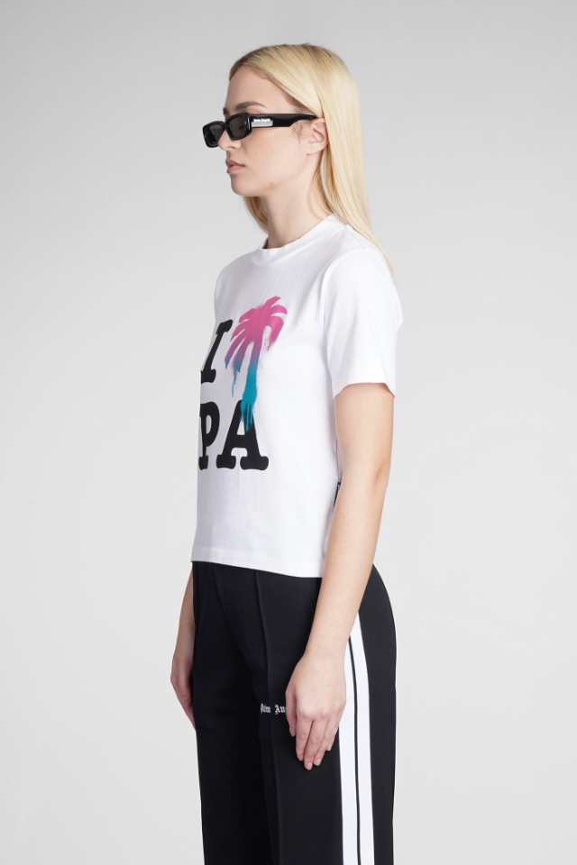 PALM ANGELS パーム エンジェルス ホワイト white Tシャツ レディース 春夏2023 PWAA044S23JER0010184  【関税・送料無料】【ラッピング無｜au PAY マーケット