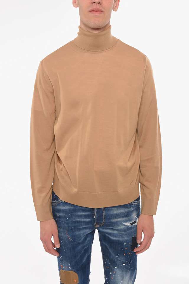 DSQUARED2 ディースクエアード ニットウェア S74HA1294 S16794 111 メンズ WOOL TURTLE-NECK  SWEATER WITH LOGO DETAIL 【関税・送料無料｜au PAY マーケット