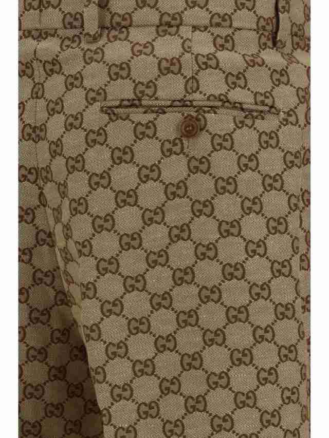 GUCCI グッチ Camel/ebony パンツ メンズ 秋冬2023 672087ZAM7G_2580