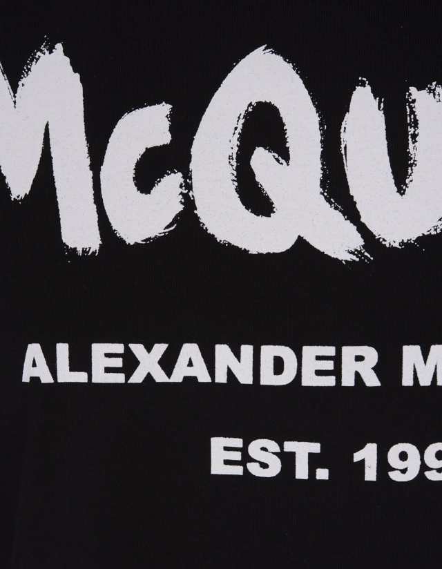 ALEXANDER MCQUEEN アレキサンダー マックイーン ブラック Nero Tシャツ レディース 春夏2023 608614-QZAD3  0520 【関税・送料無料】【ラ｜au PAY マーケット