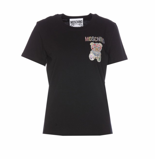 MOSCHINO モスキーノ ブラック Black Tシャツ レディース 秋冬2023 0708 5441 1555  【関税・送料無料】【ラッピング無料】 ia｜au PAY マーケット