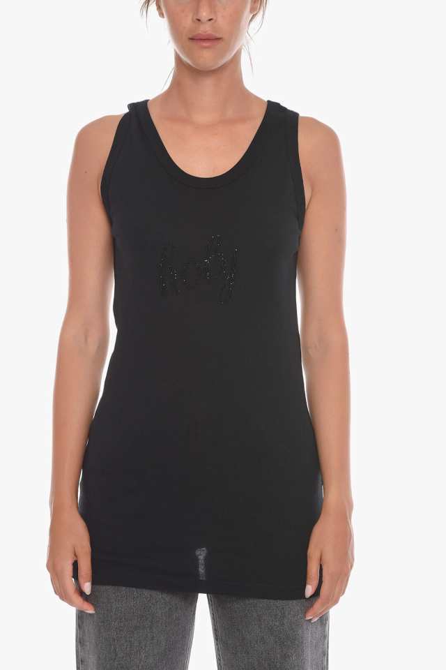 ANN DEMEULEMEESTER アン ドゥムルメステール トップス 2202WJTO20EFA045099 レディース EMBROIDERED  HOLY COTTON TANK TOP 【関税・送料｜au PAY マーケット