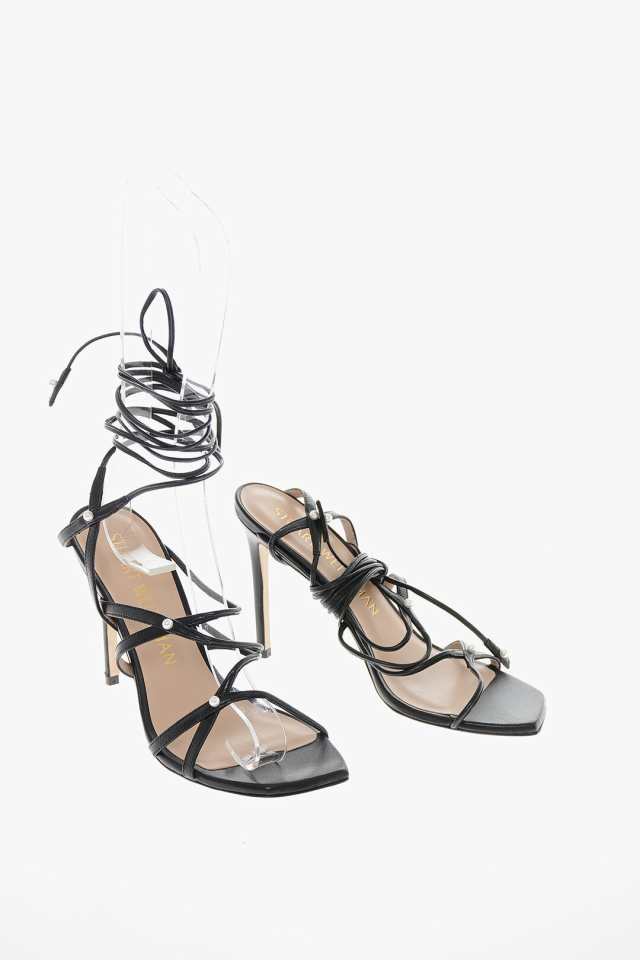 STUART WEITZMAN スチュアート ワイツマン パンプス ASTRID 100 S6946 BLK レディース SOFT-LEATHER  ASTRID 100 SANDALS WITH BEAD-DETAI｜au PAY マーケット