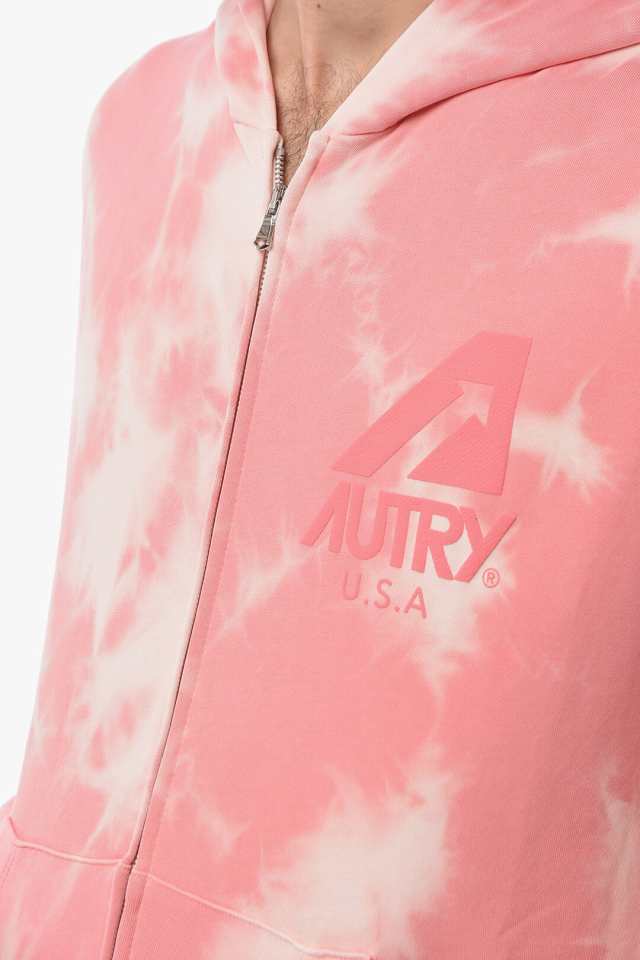 AUTRY トレーナー HOMU1085PINK メンズ TIE DYE EFFECT MATCHPOINT