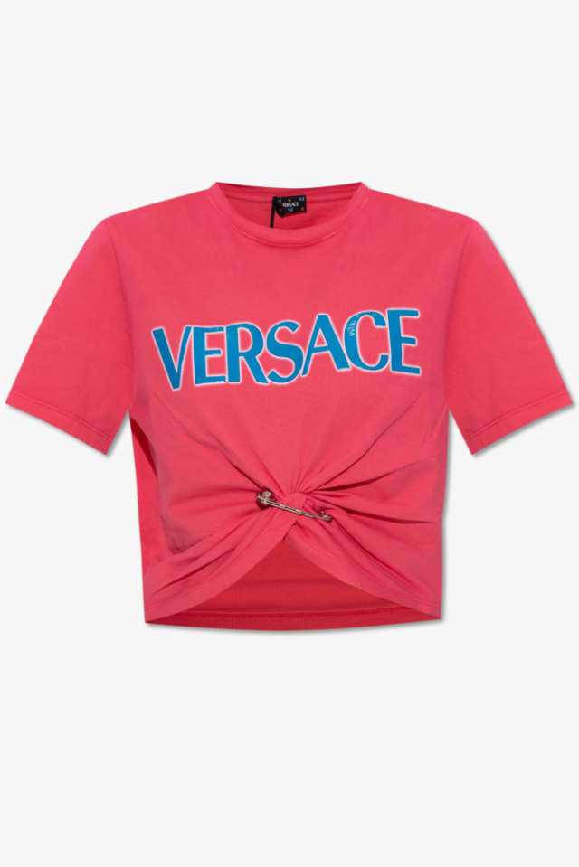 VERSACE ヴェルサーチ Pink Tシャツ レディース 秋冬2023