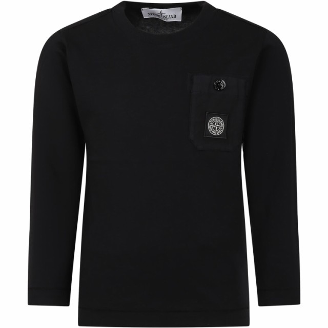 STONE ISLAND JUNIOR ストーン アイランド Black トップス ボーイズ