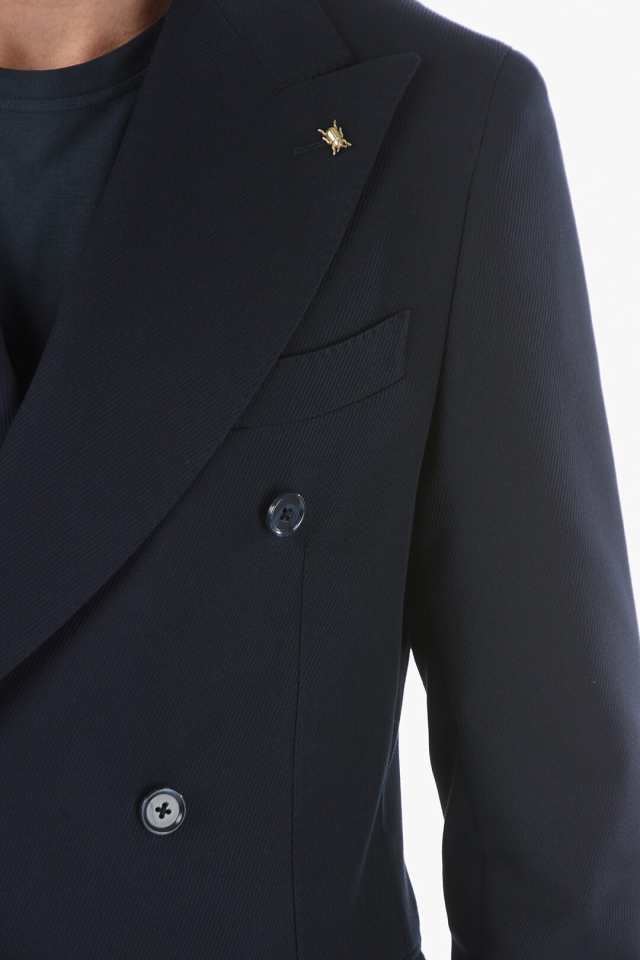 CORNELIANI コルネリアーニ ジャケット 91XZ90 2288200 001 メンズ CC COLLECTION PEAK LAPEL  FLAP POCKET REWARD DOUBLE-BREASTED 【関｜au PAY マーケット