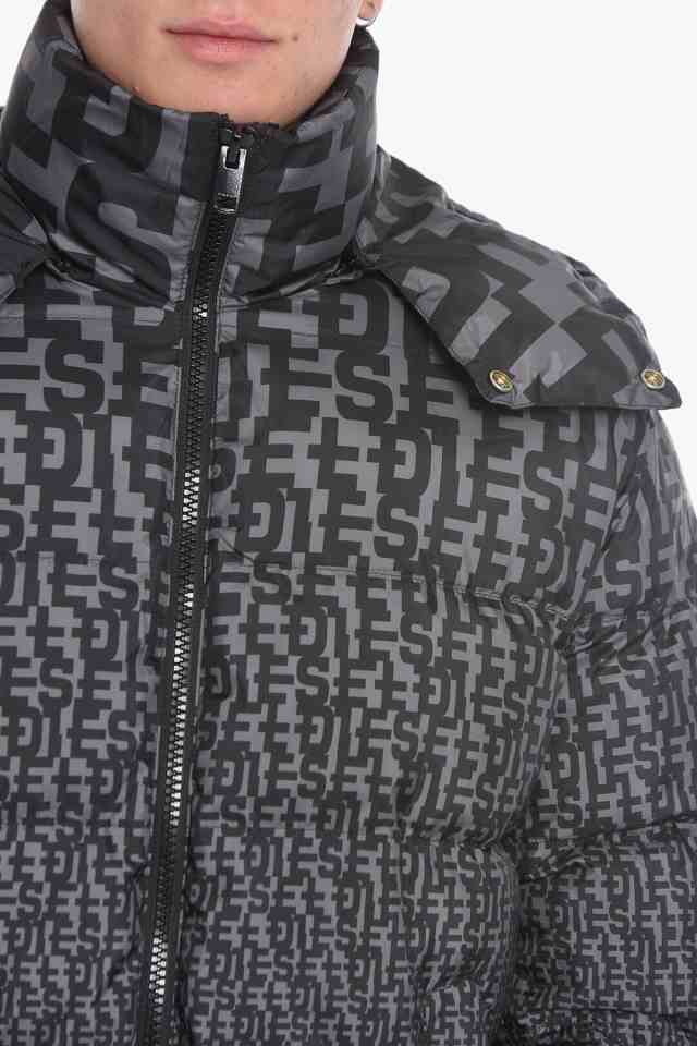 DIESEL ディーゼル ジャケット A08150 0WEAG 98B メンズ ALLOVER LOGO PRINT W-STEP-MON  PADDED JACKET 【関税・送料無料】【ラッピング｜au PAY マーケット