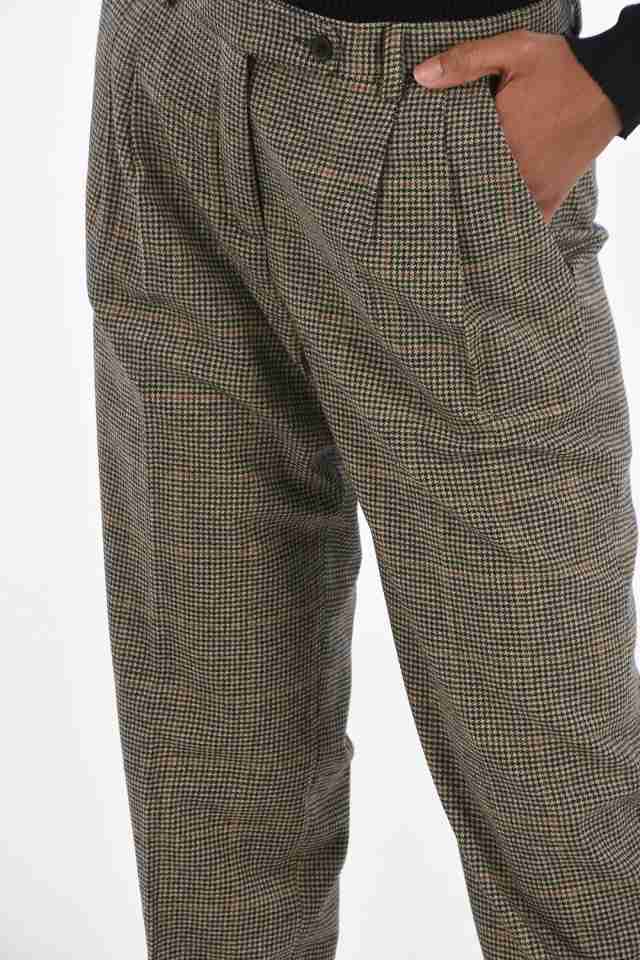 MASSIMO ALBA マッシモ アルバ パンツ P18D0SUROT2147 Q212 レディース HOUNDSTOOTH SURO  HIGH-RISE WAIST DOUBLE PLEAT TROUSERS 【関税｜au PAY マーケット