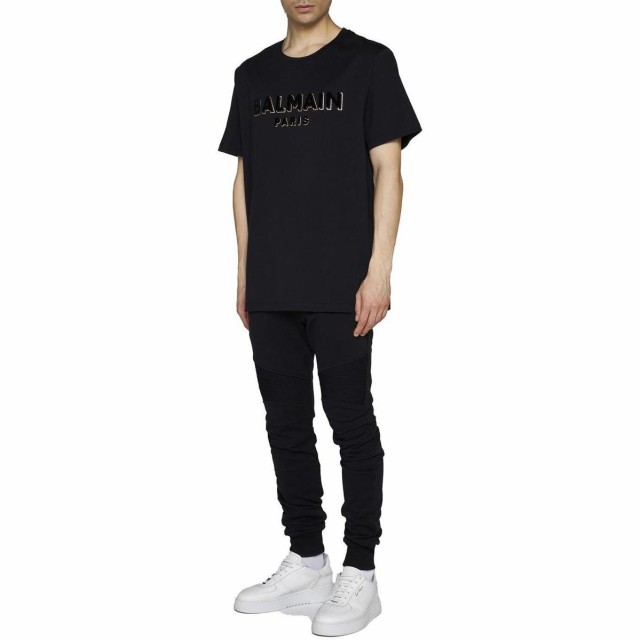 BALMAIN バルマン Black Tシャツ メンズ 秋冬2023 BH1EG010BB99 EGO  ia