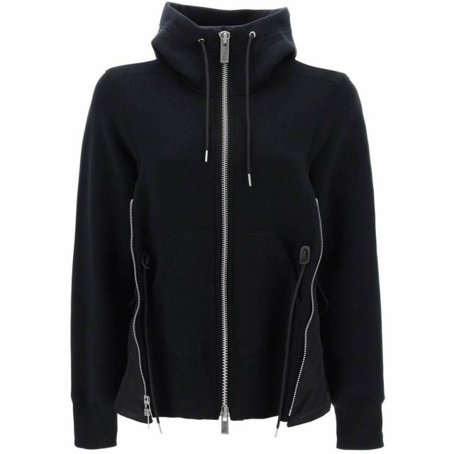 SACAI サカイ Nero Sacai cotton and nylon zip-up hoodie ニット