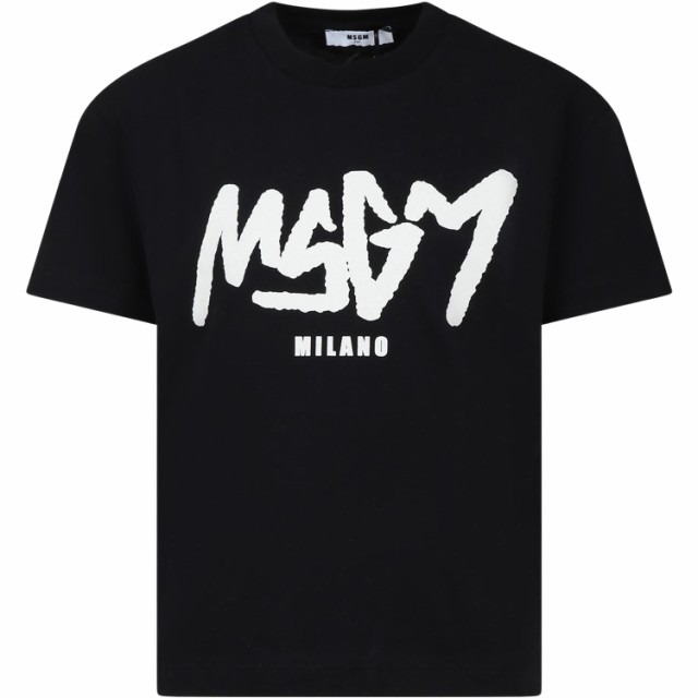 MSGM エムエスジーエム ブラック Black トップス ボーイズ 秋冬2023