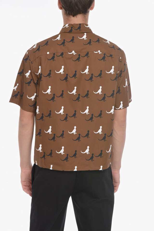 NEIL BARRETT ニール バレット シャツ BCM065S S031 3370 メンズ BOWLING SHIRT WITH  DINOSAURS PRINT 【関税・送料無料】【ラッピング無｜au PAY マーケット