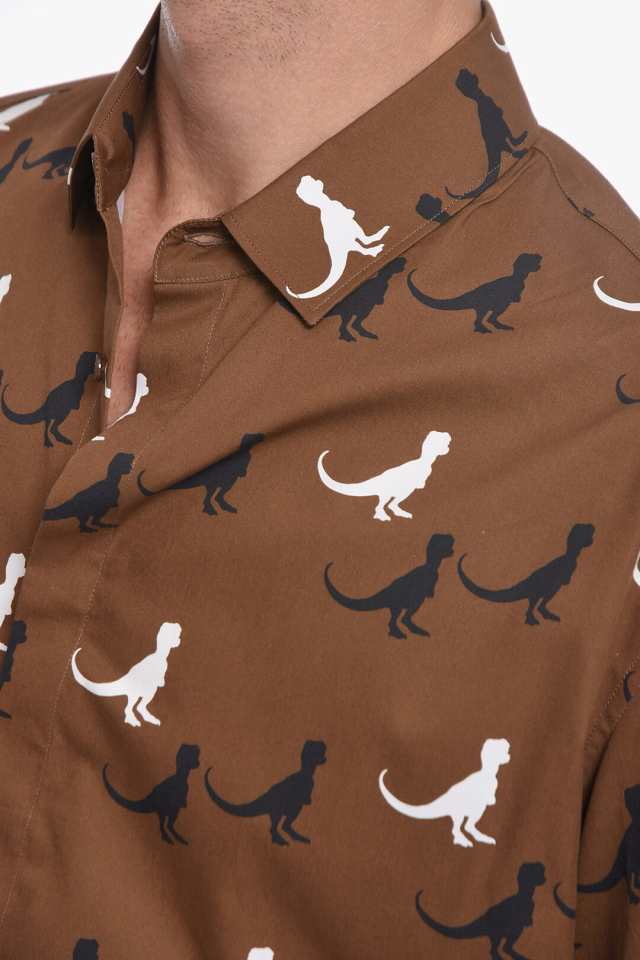 NEIL BARRETT ニール バレット シャツ BCM065S S031 3370 メンズ BOWLING SHIRT WITH  DINOSAURS PRINT 【関税・送料無料】【ラッピング無｜au PAY マーケット