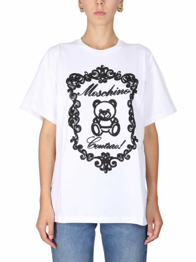 MOSCHINO モスキーノ ホワイト BIANCO Tシャツ レディース 秋冬2022