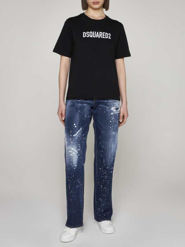 DSQUARED2 ディースクエアード ブラック Nero Tシャツ レディース 秋冬2023 S75GD0283 S24321900  【関税・送料無料】【ラッピング無料】 ｜au PAY マーケット