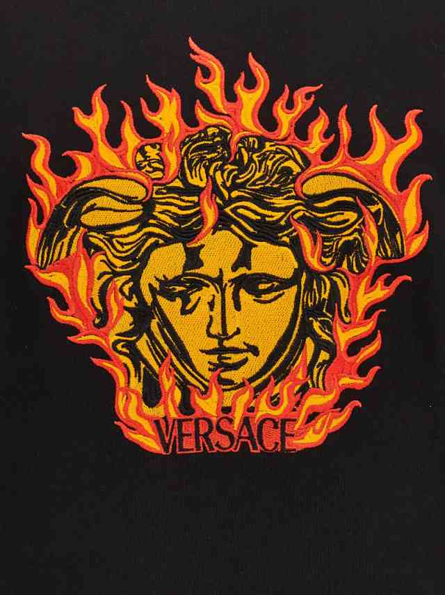 VERSACE ヴェルサーチ ブラック Black トレーナー メンズ 秋冬2023