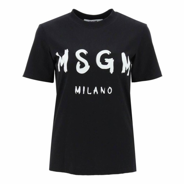 エムエスジイエム メンズ Tシャツ トップス T-shirt With Logo Nero-