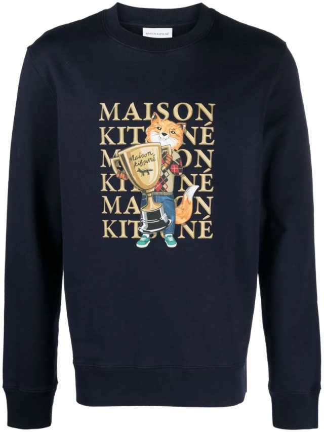 MAISON KITSUNE メゾン キツネ ブルー Blu トレーナー メンズ 秋冬2023 LM00311KM0001 P480  【関税・送料無料】【ラッピング無料】 ia｜au PAY マーケット