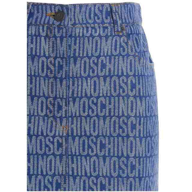 MOSCHINO モスキーノ Blue Monogram miniskirt スカート レディース 春 
