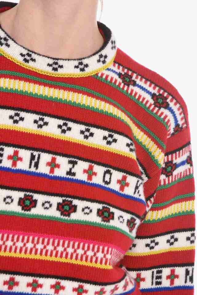 KENZO ケンゾー ニットウェア FC62PU3173CH 21 レディース WOOL-JACQUARD CREWNECK SWEATER  【関税・送料無料】【ラッピング無料】 dk｜au PAY マーケット