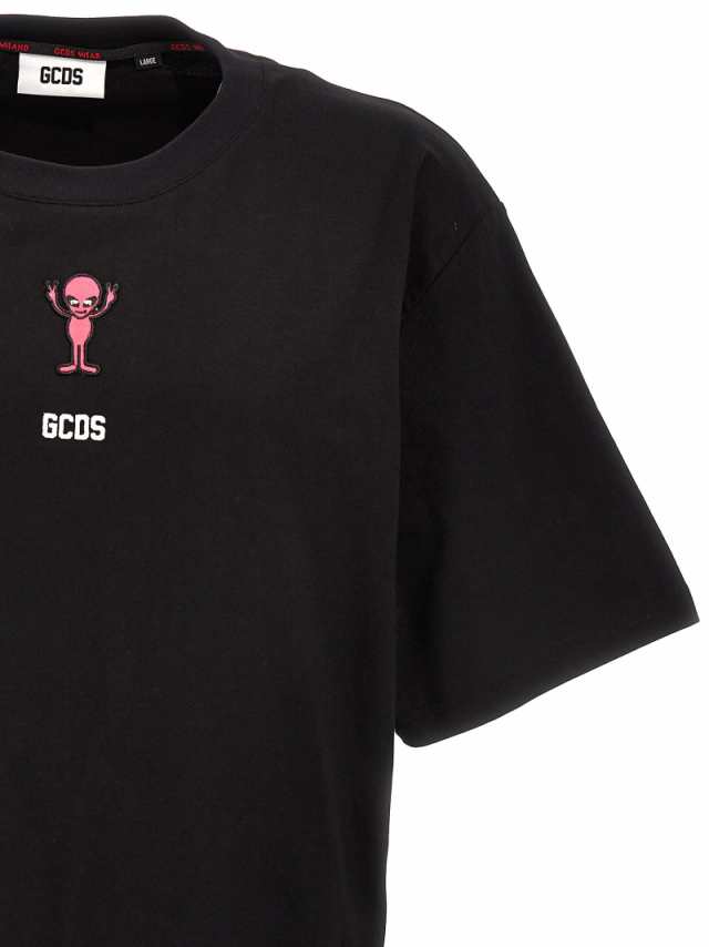 GCDS ジーシーディーエス ブラック Black Tシャツ メンズ 秋冬2023