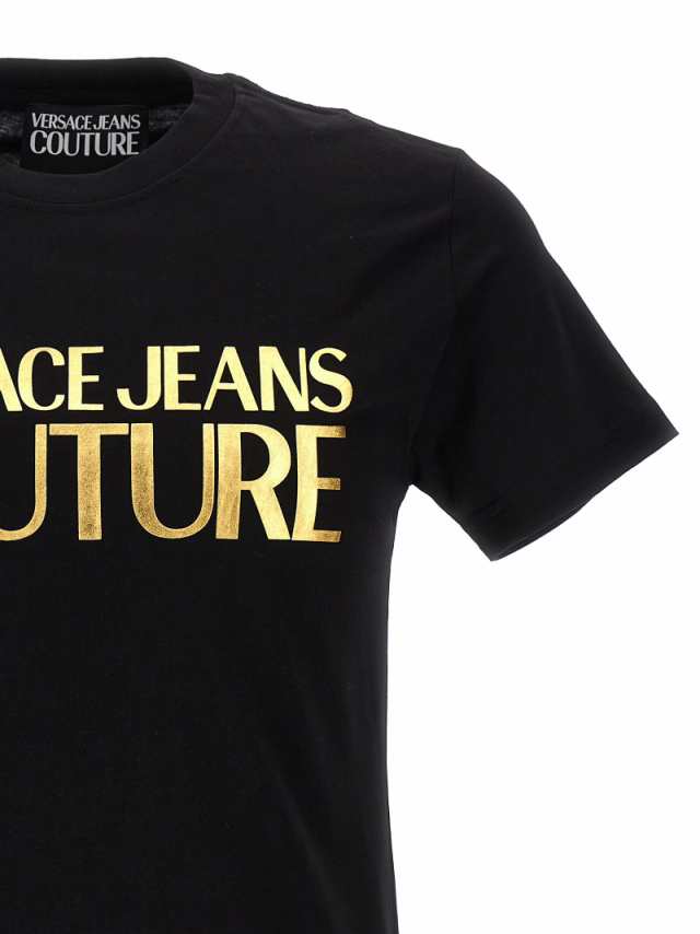 VERSACE JEANS COUTURE ヴェルサーチ ジーンズ クチュール ブラック Black Tシャツ メンズ 秋冬2023  75GAHT01CJ00TG89 【関税・送料無料｜au PAY マーケット