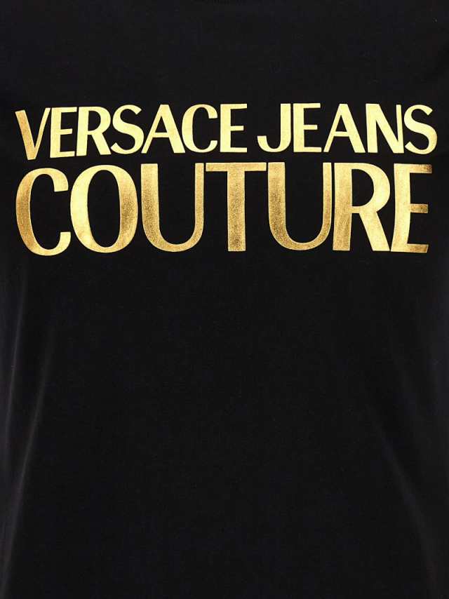 VERSACE JEANS COUTURE ヴェルサーチ ジーンズ クチュール ブラック Black Tシャツ メンズ 秋冬2023  75GAHT01CJ00TG89 【関税・送料無料｜au PAY マーケット