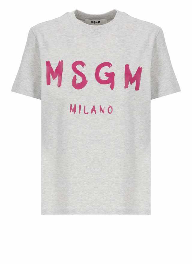 MSGM エムエスジーエム グレー Grey Tシャツ レディース 秋冬2023