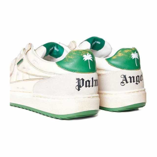 PALM ANGELS パーム エンジェルス White green スニーカー メンズ 春夏2023 PMIA078S23LEA003 -0155  【関税・送料無料】【ラッピング無料｜au PAY マーケット