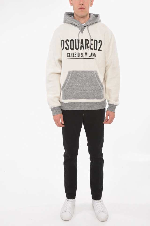 DSQUARED2 ディースクエアード トレーナー S71GU0465 S25555 961 メンズ CERESIO 9 FLEECED-COTTON  MIKE HOODIE WITH PRINT 【関税・送料｜au PAY マーケット