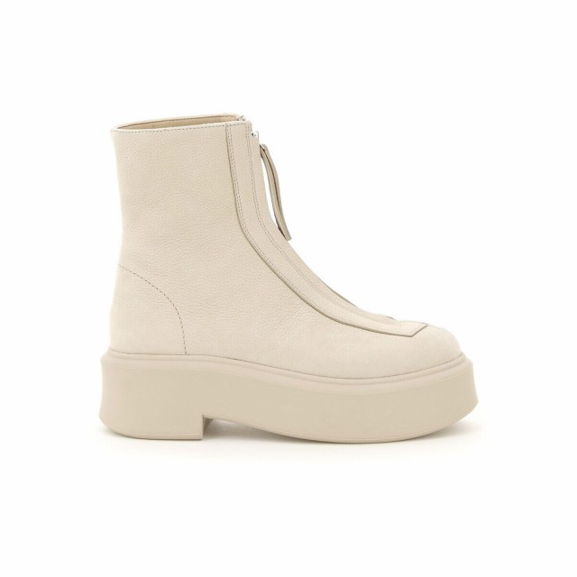 THE ROW ザ ロウ Beige The row zipped nubuck ankle boots ブーツ