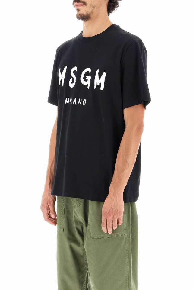 MSGM エムエスジーエム Black Tシャツ メンズ 秋冬2023