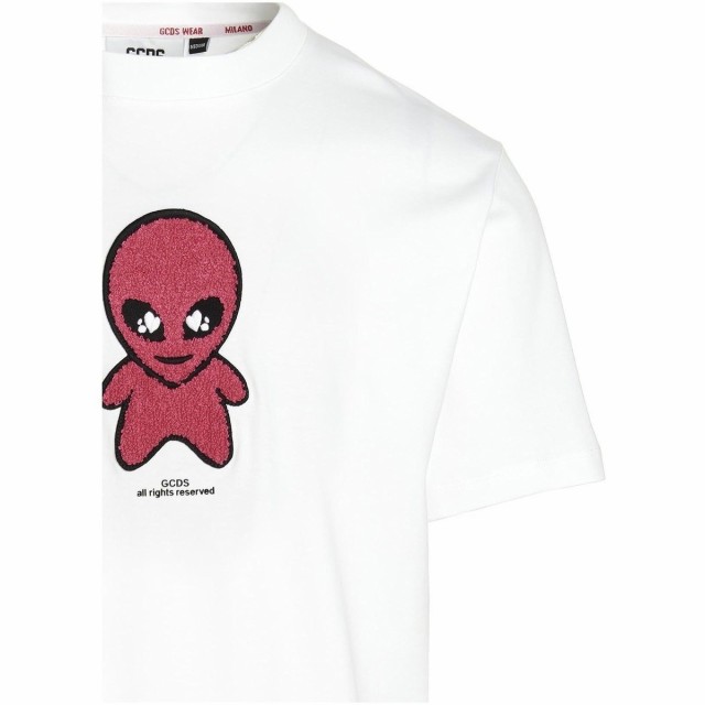 GCDS ジーシーディーエス White Weirdo' T-shirt Tシャツ メンズ 春夏