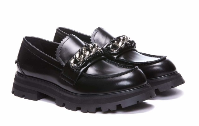 ALEXANDER MCQUEEN アレキサンダー マックイーン Black/silver ローファー メンズ 春夏2023 727821  WHSWG1081 【関税・送料無料】【ラッ｜au PAY マーケット