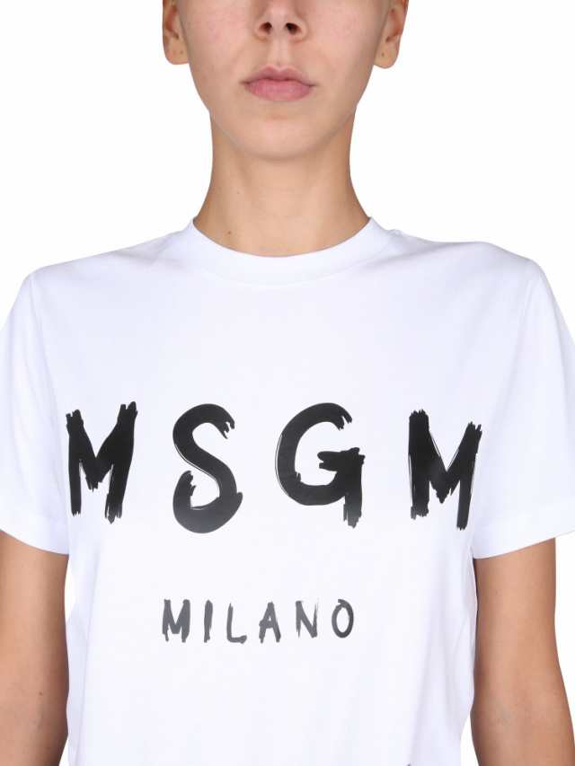 MSGM エムエスジーエム Optical White Tシャツ レディース 秋冬2023 2000MDM510200002 01 OPTICAL  WHITE 【関税・送料無料】【ラッピング｜au PAY マーケット