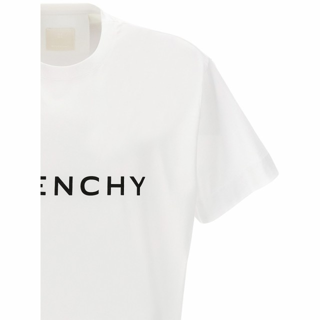 GIVENCHY ジバンシィ White/Black Logo print T-shirt Tシャツ メンズ